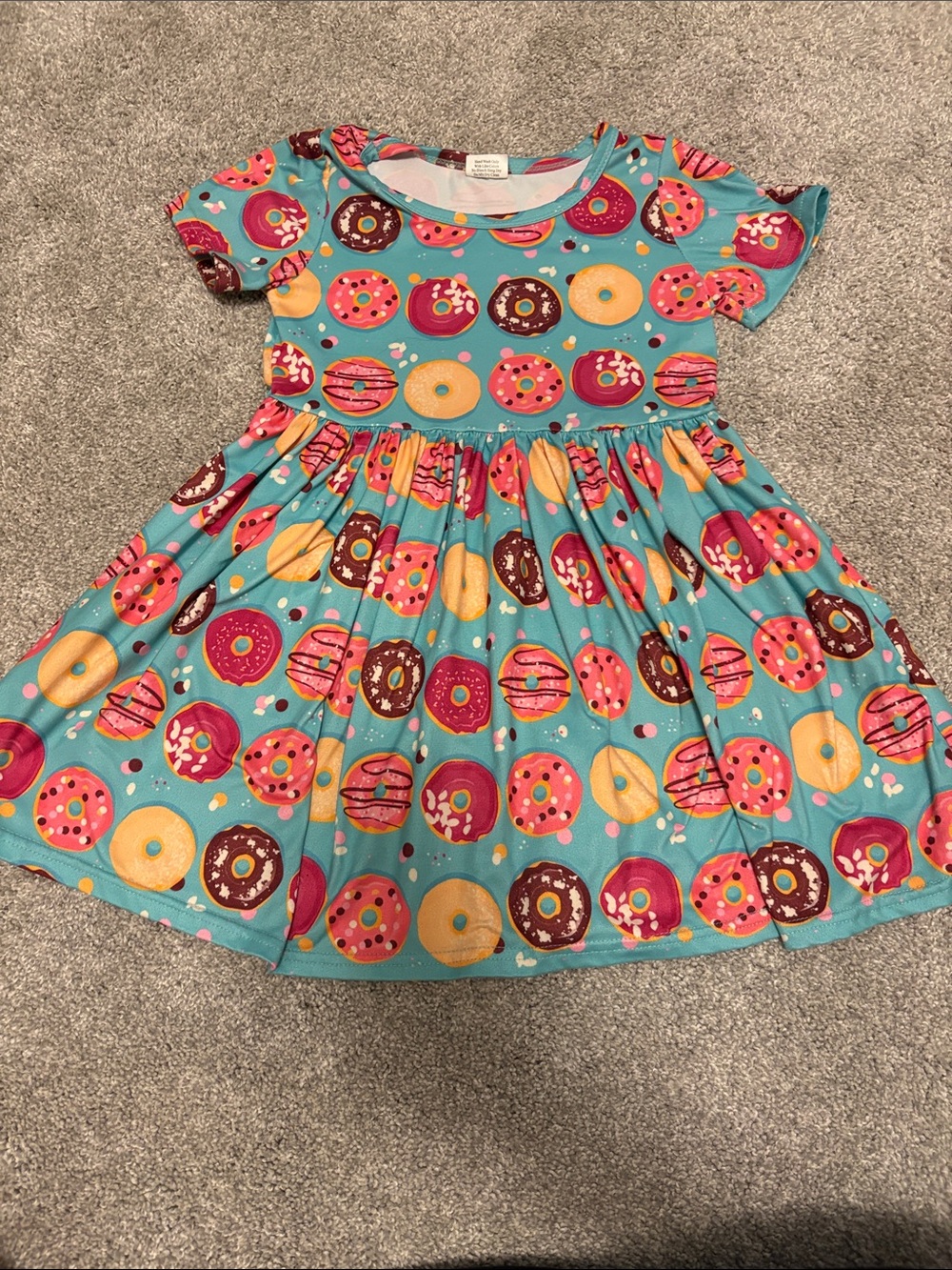 Toddler Girls' Turquoise Donut Twirl Dress 4T